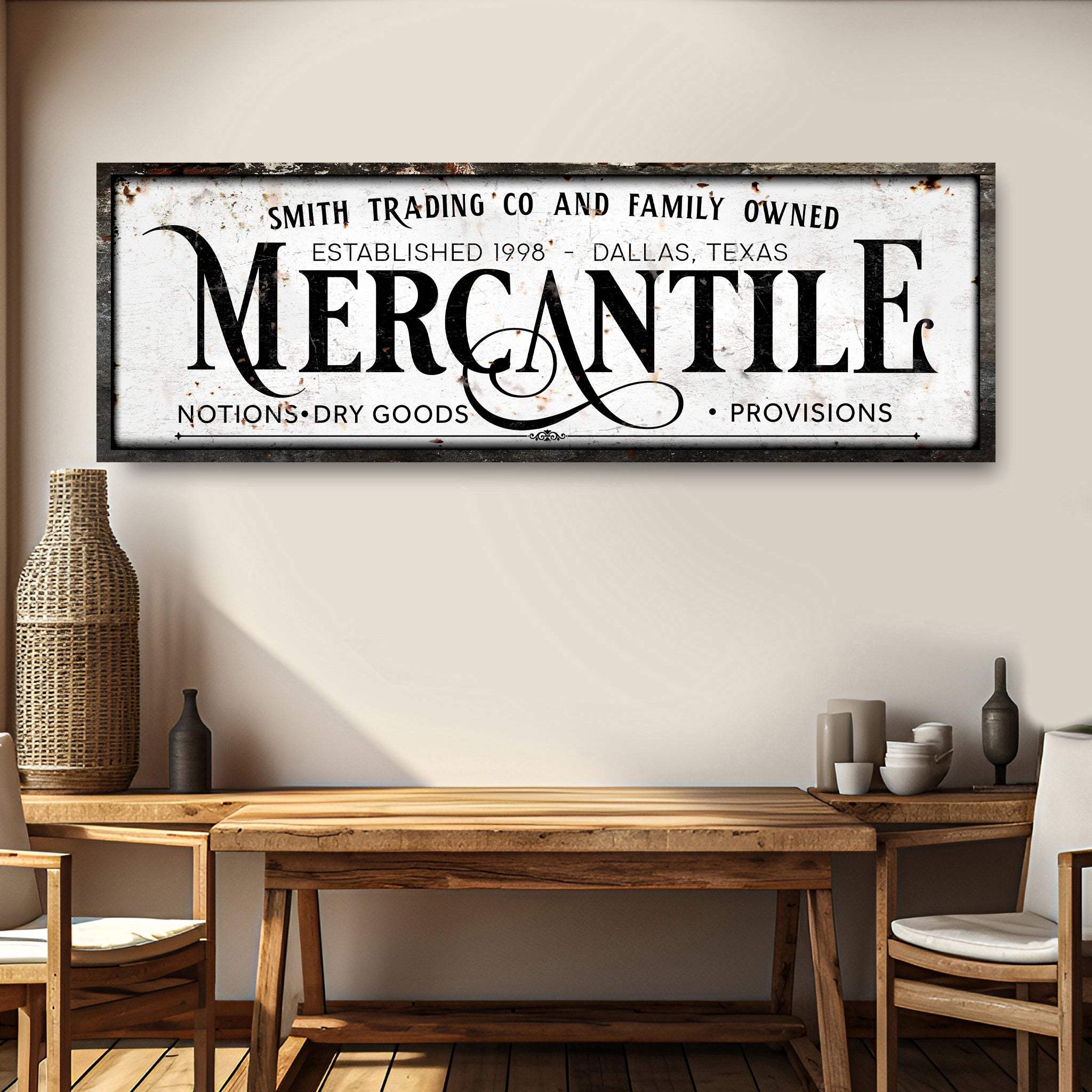Family Owned Mercantile Sign - Tailored Canvases - Flyclothing LLC