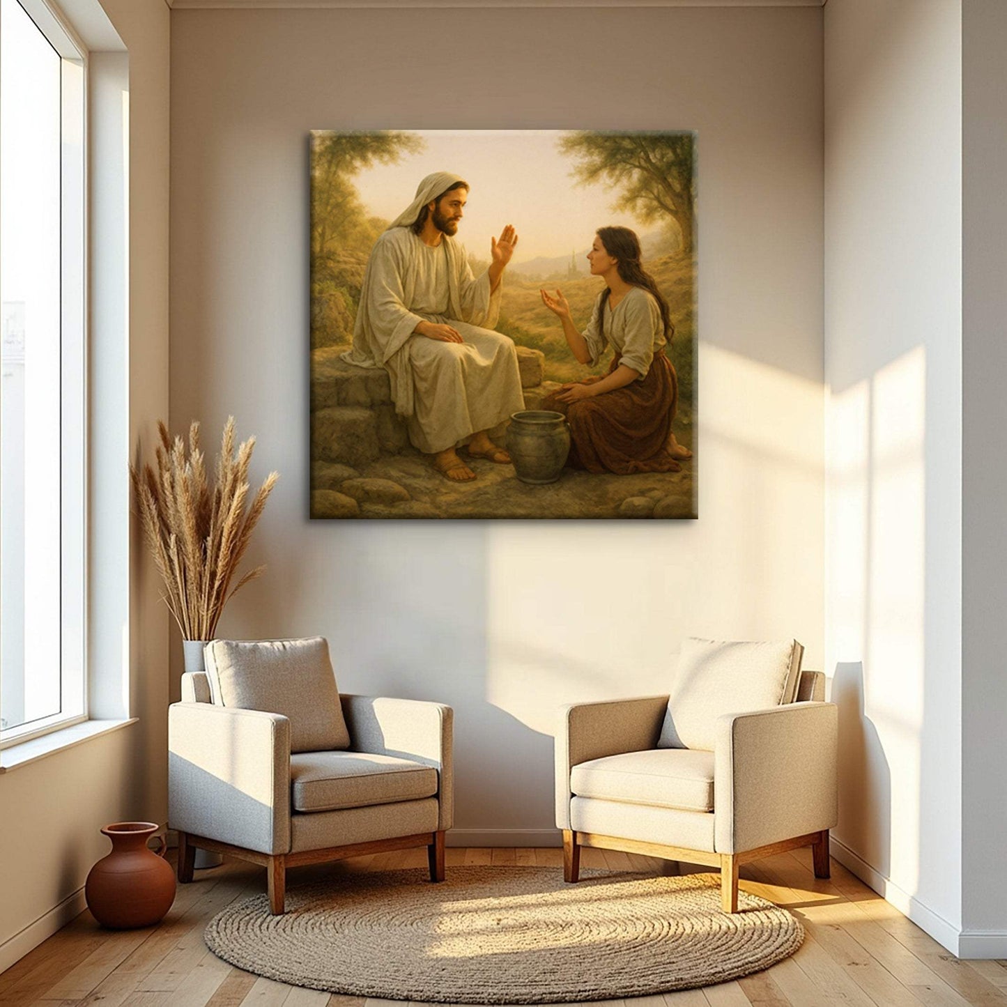 Samaritan at the Well Faith Wall Art II - Tailored Canvases - Flyclothing LLC