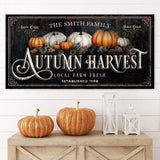 Family Autumn Harvest Thanksgiving Sign - Tailored Canvases - Flyclothing LLC