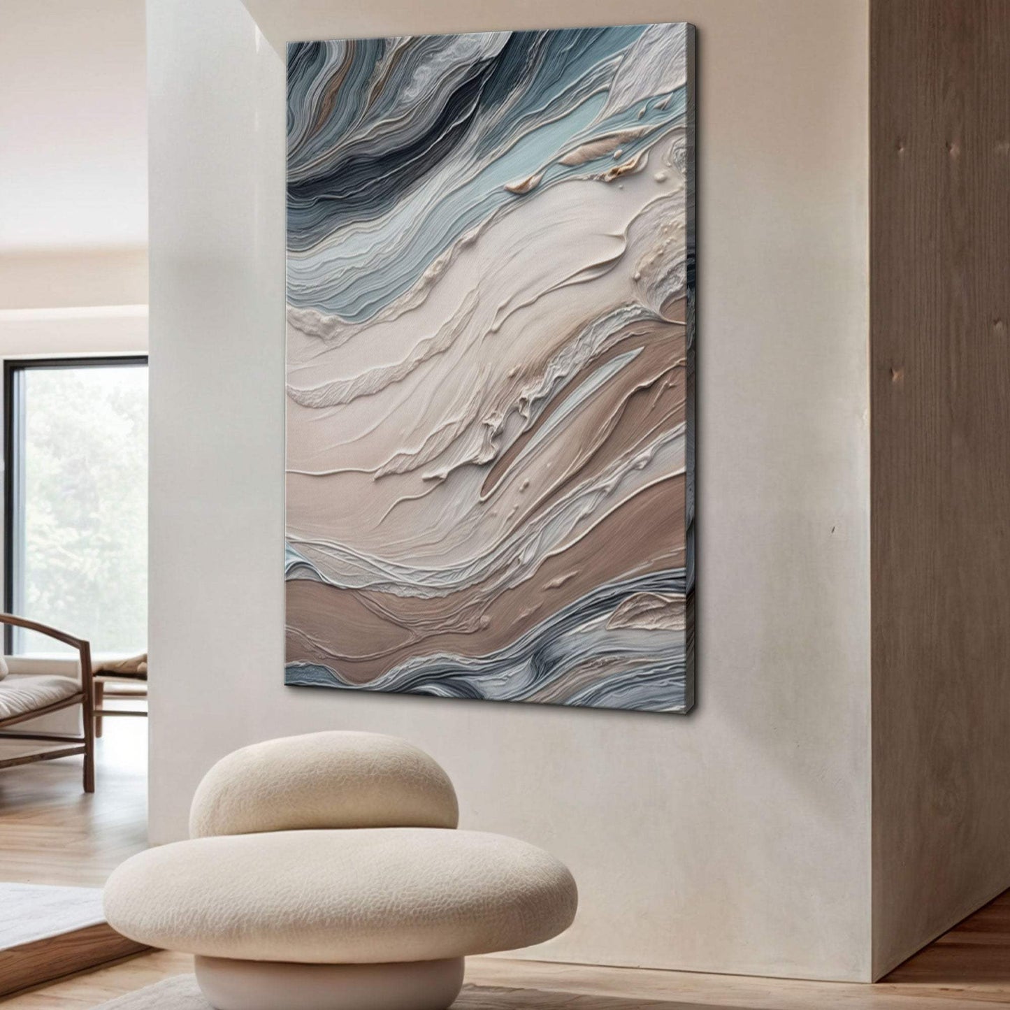 Earth Tone Swirls Wall Art - Tailored Canvases - Flyclothing LLC