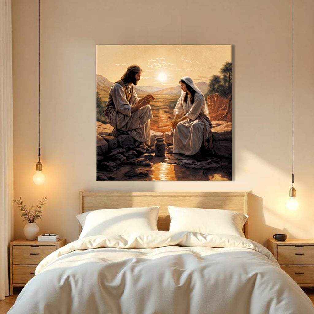 Samaritan at the Well Faith Wall Art III - Tailored Canvases - Flyclothing LLC