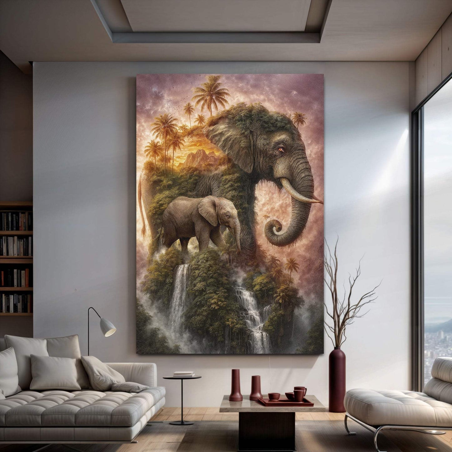 Elephant Jungle Majesty Wall Art - Tailored Canvases - Flyclothing LLC