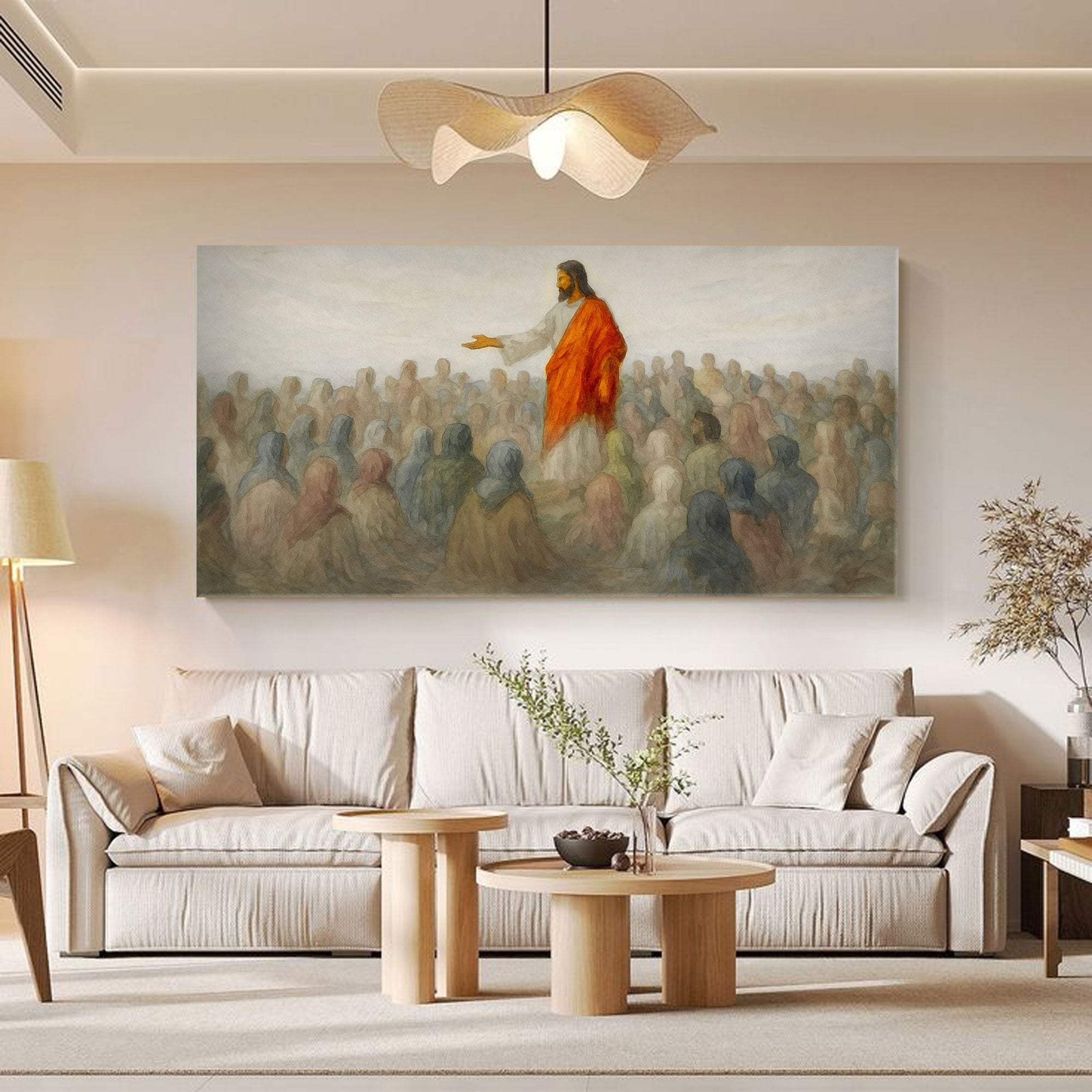 Jesus Speaking To Crowd Faith Wall Art III - Tailored Canvases - Flyclothing LLC