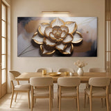 Golden Lotus Minimalist Abstract Wall Art - Tailored Canvases - Flyclothing LLC