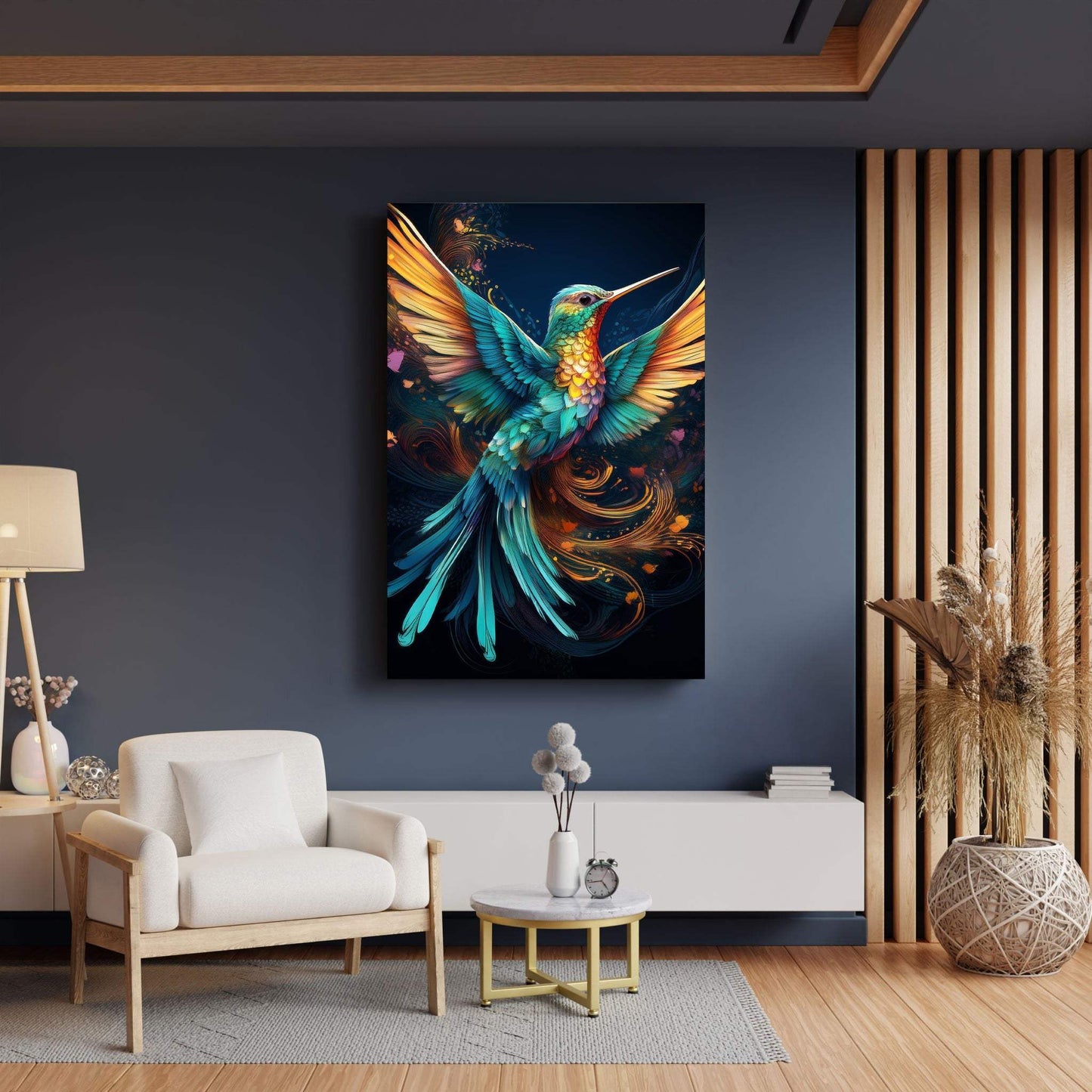 Humming Bird Abstract Wall Art II - Tailored Canvases - Flyclothing LLC