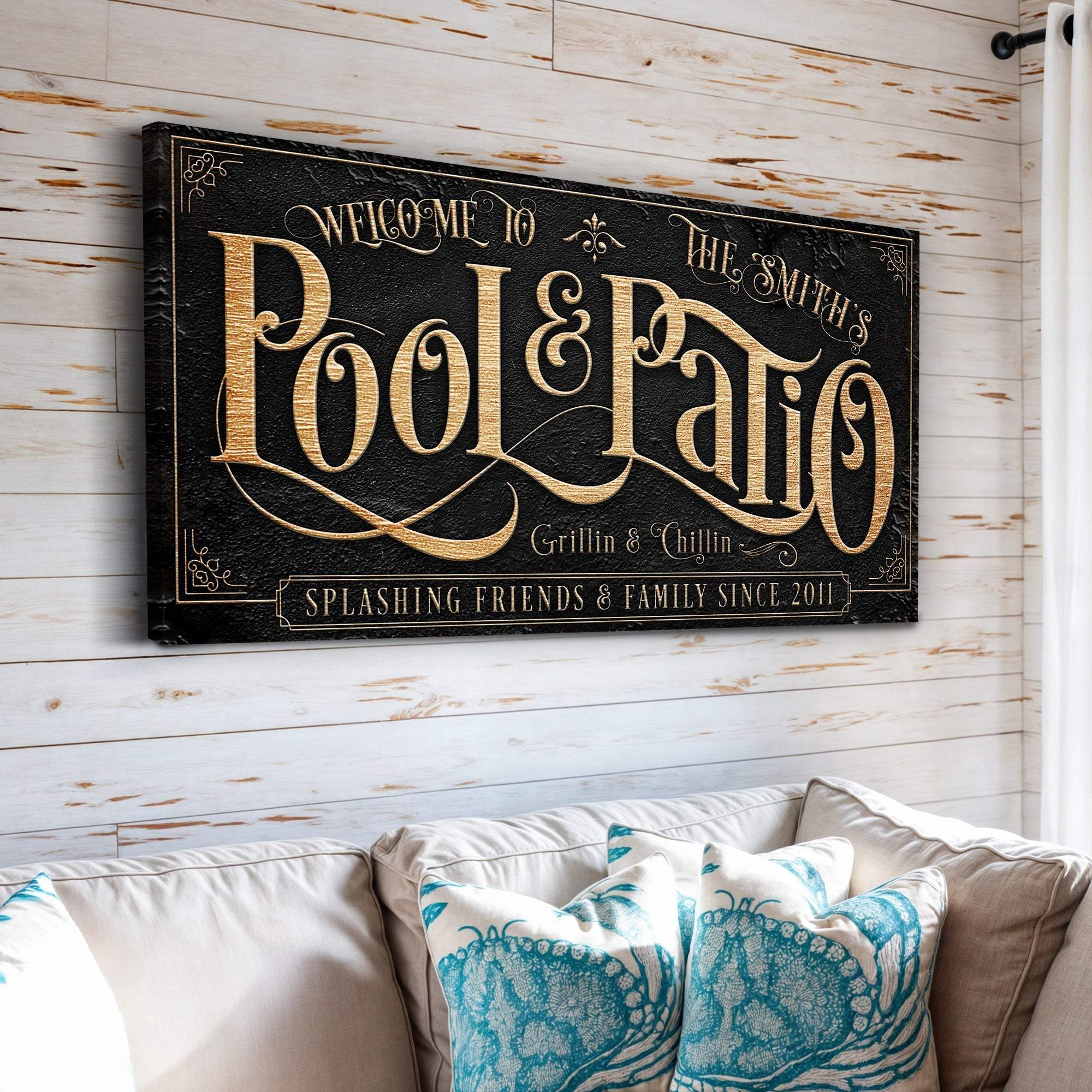 Personalized Pool & Patio Sign II - Tailored Canvases - Flyclothing LLC