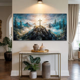 Cross On A Hill Faith Wall Art III - Tailored Canvases - Flyclothing LLC