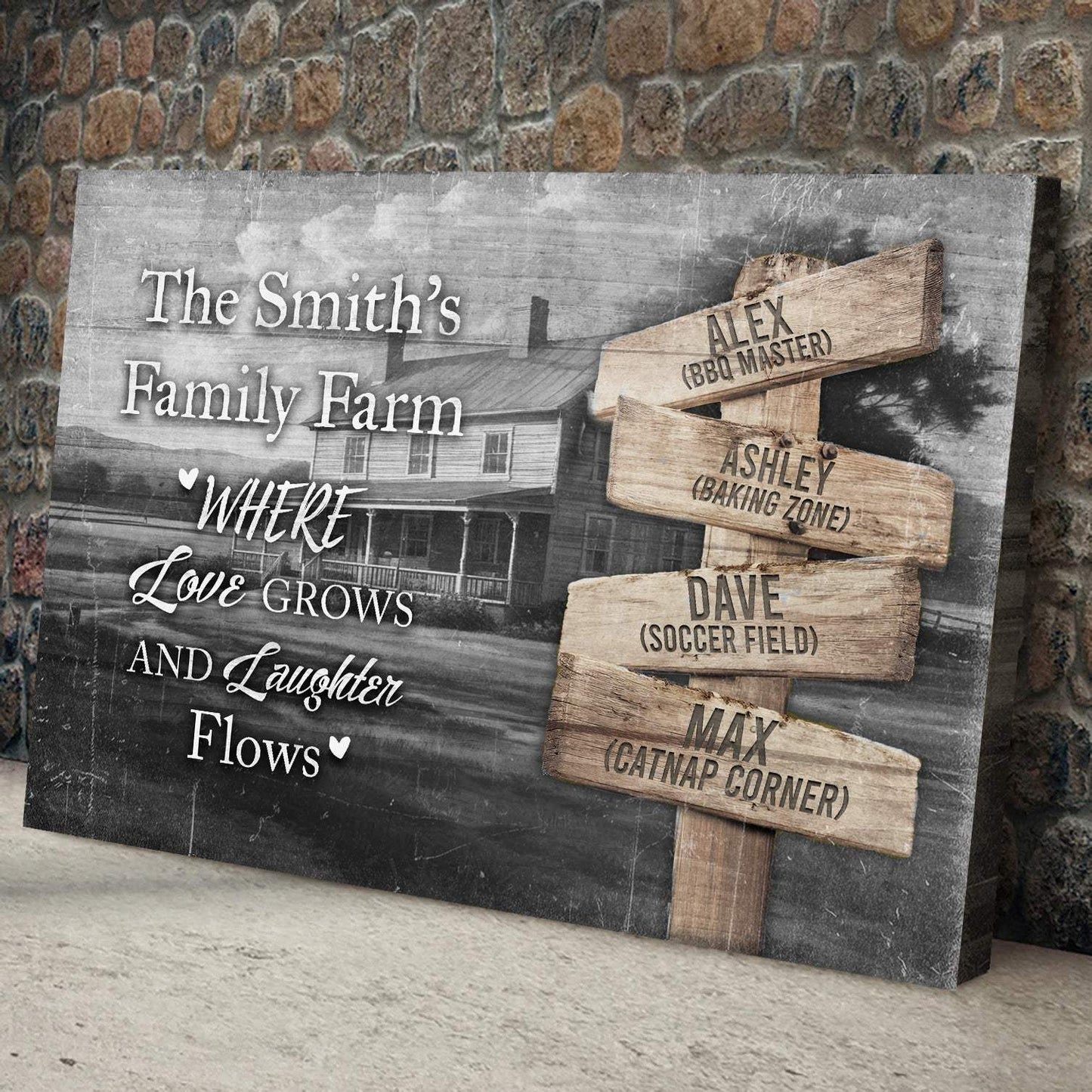 Direction Of Our Lives Family Farm Names Sign II - Tailored Canvases - Flyclothing LLC