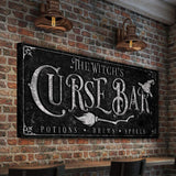The Witch's Curse Bar Halloween Sign - Tailored Canvases - Flyclothing LLC