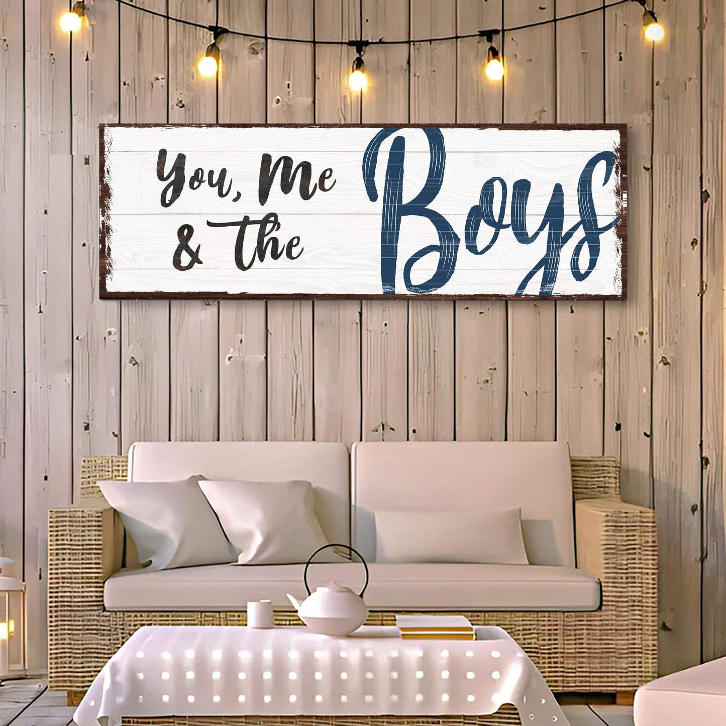 You, Me And The Boys Sign VII - Tailored Canvases - Flyclothing LLC