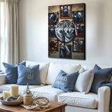 3D Wolf Collage Wall Art - Tailored Canvases - Flyclothing LLC