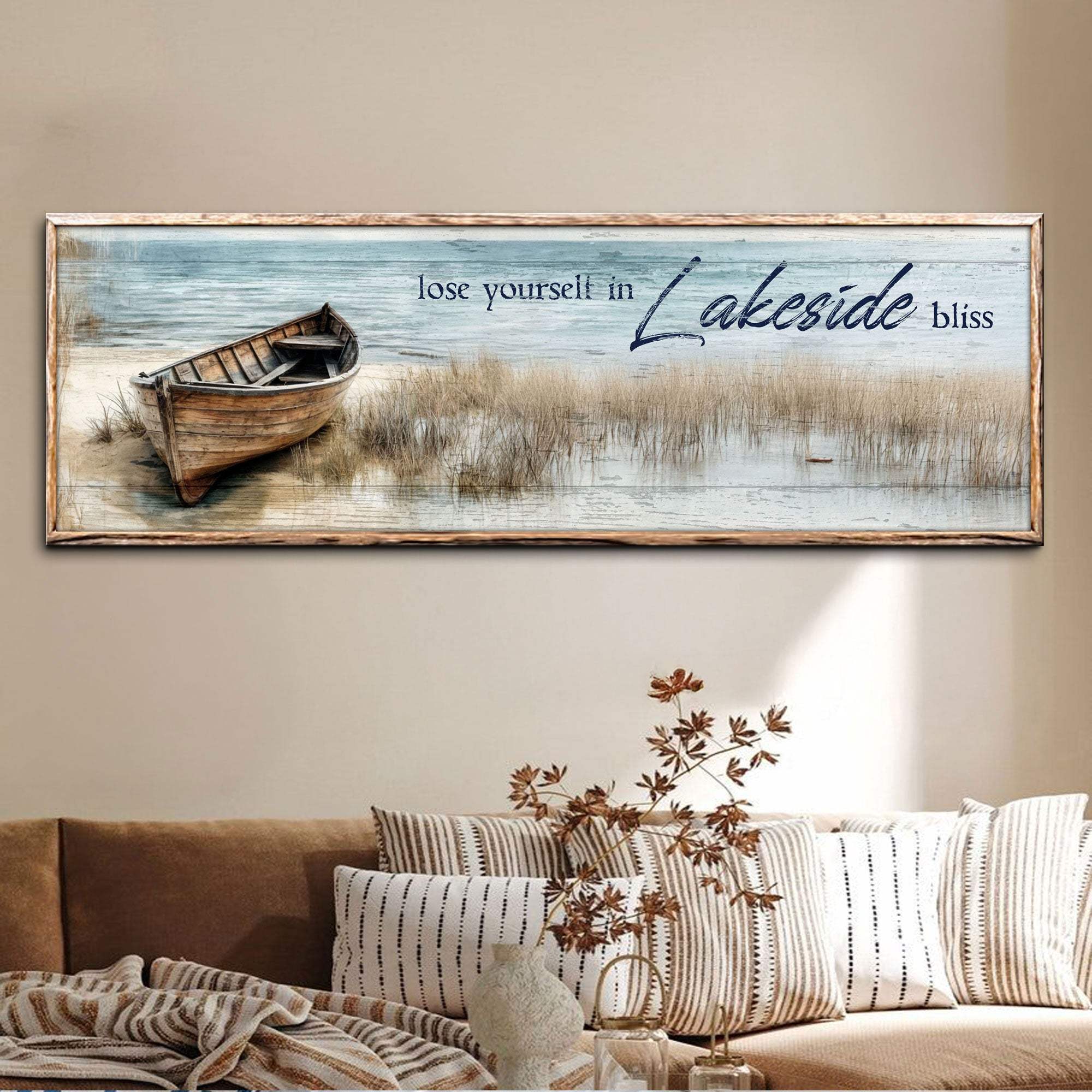 Lose Yourself in Lakeside Bliss Lake House Coastal Sign II - Tailored Canvases - Flyclothing LLC
