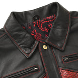 Kingsnake Men’s Motorcycle Leather Vest - First Manufacturing Company - Flyclothing LLC