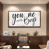 You Me and the Boys Farmhouse Bedroom Sign III - Tailored Canvases - Flyclothing LLC