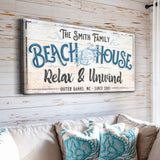 Beach House Sign IV - Tailored Canvases - Flyclothing LLC