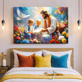 Jesus With Children Faith Wall Art IV - Tailored Canvases - Flyclothing LLC