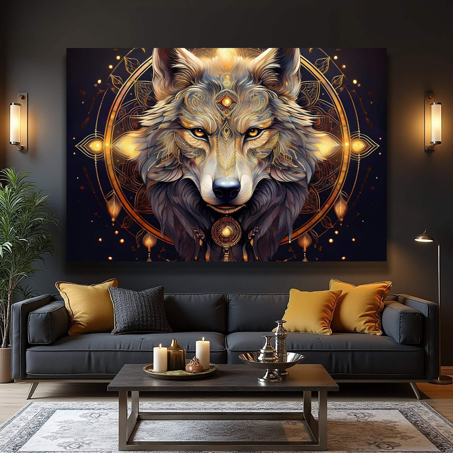 Wolf Head Wall Art - Tailored Canvases - Flyclothing LLC