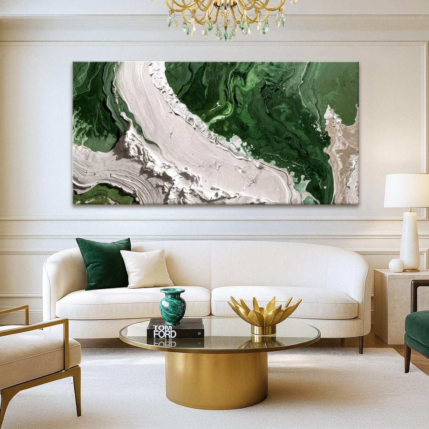 Green Rivers Abstract Wall Art IV - Tailored Canvases - Flyclothing LLC