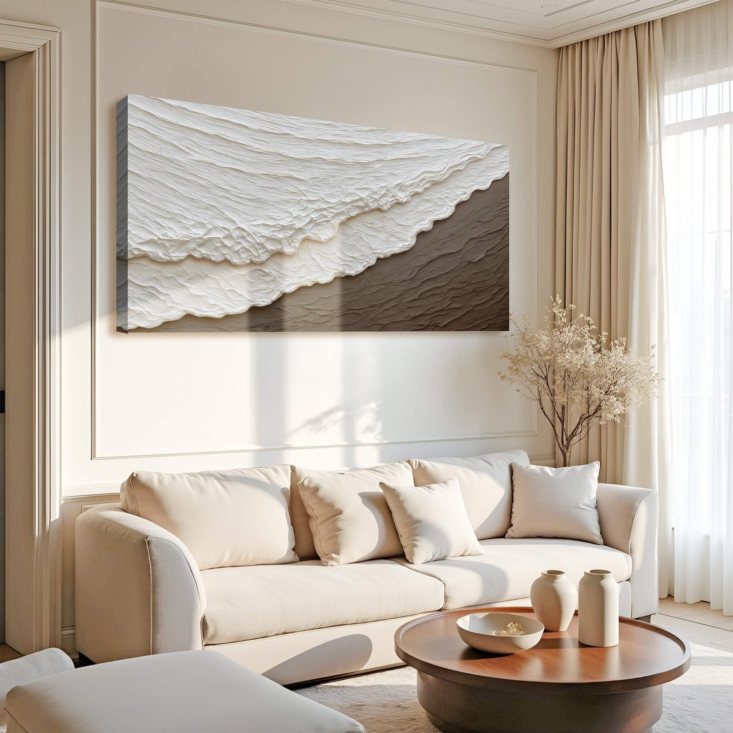 Waves Abstract Wall Art - Tailored Canvases - Flyclothing LLC