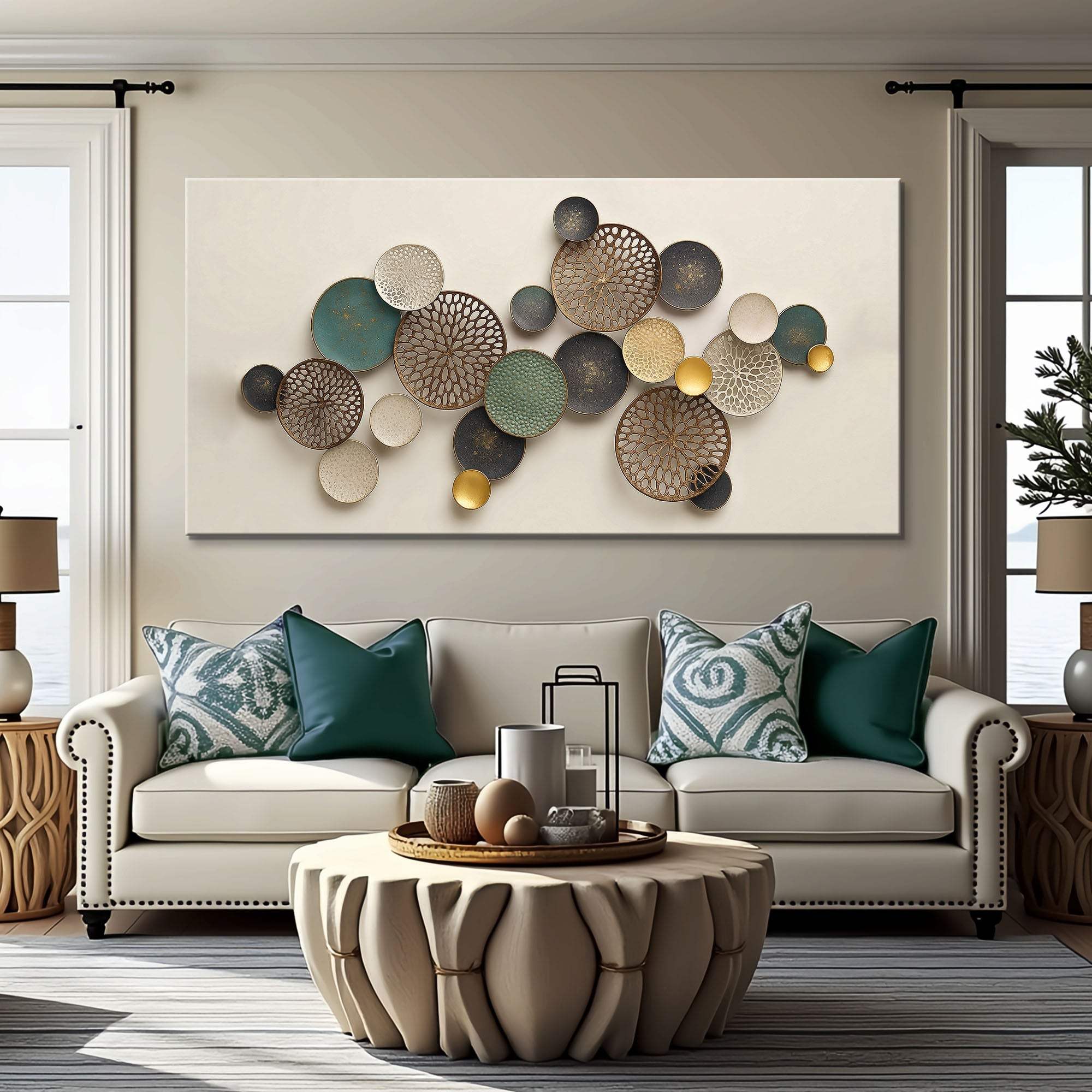 Lotus Leaf Abstract Wall Art II - Tailored Canvases - Flyclothing LLC