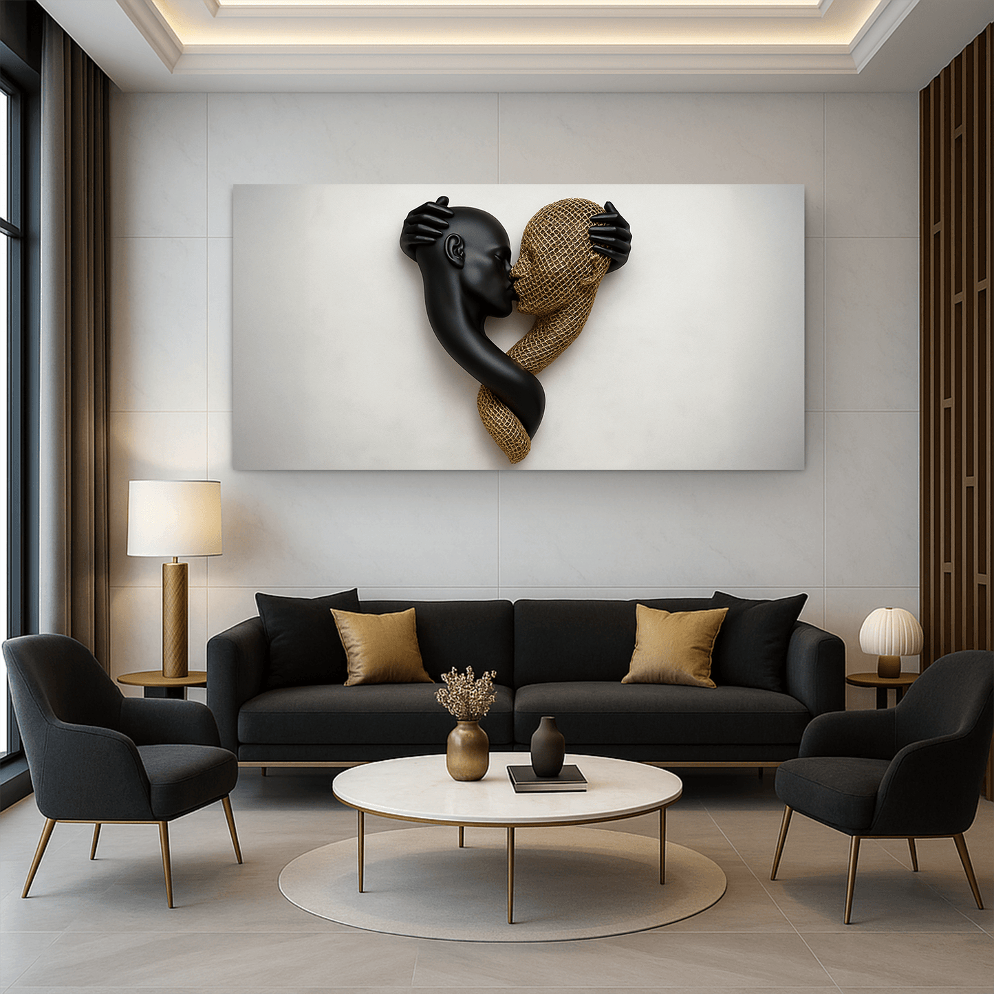 Eternal Love Figure Abstract Wall Art IV - Tailored Canvases - Flyclothing LLC