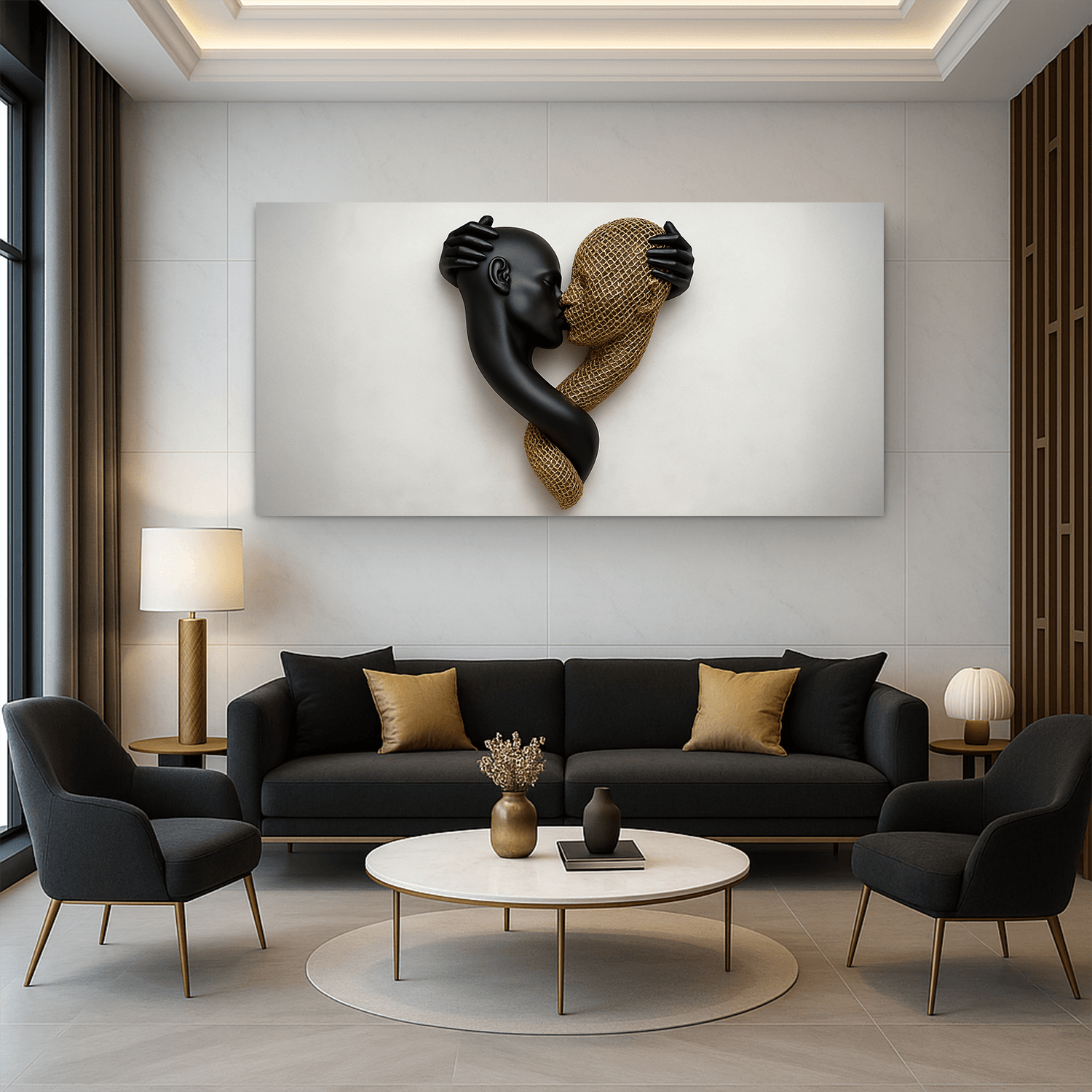 Eternal Love Figure Abstract Wall Art IV - Tailored Canvases - Flyclothing LLC