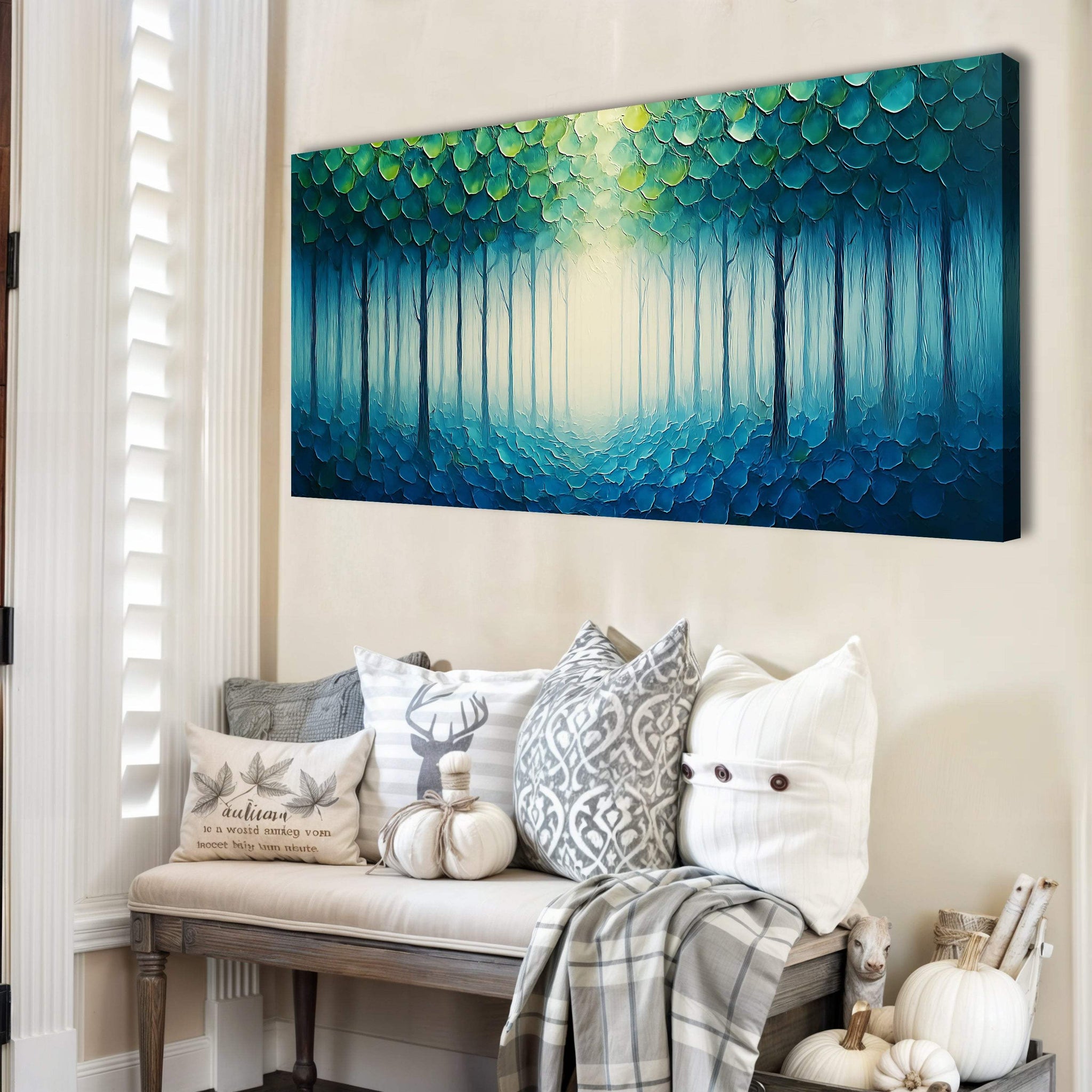 Forest Whispers Impasto Wall Art - Tailored Canvases - Flyclothing LLC