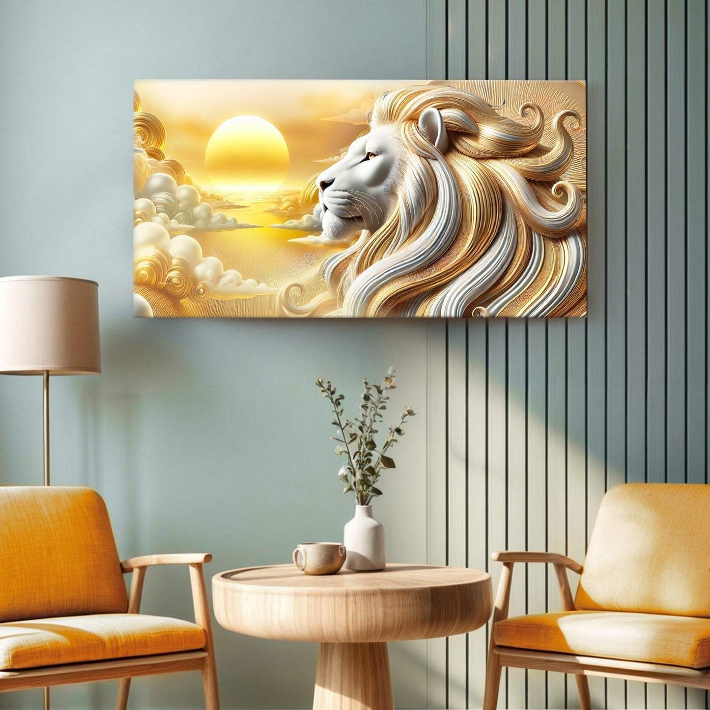 3D Majestic Lion Wall Art V - Tailored Canvases - Flyclothing LLC
