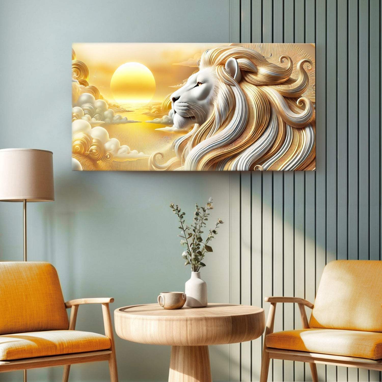 3D Majestic Lion Wall Art V - Tailored Canvases - Flyclothing LLC