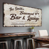 Basement Bar And Lounge Sign II - Tailored Canvases - Flyclothing LLC