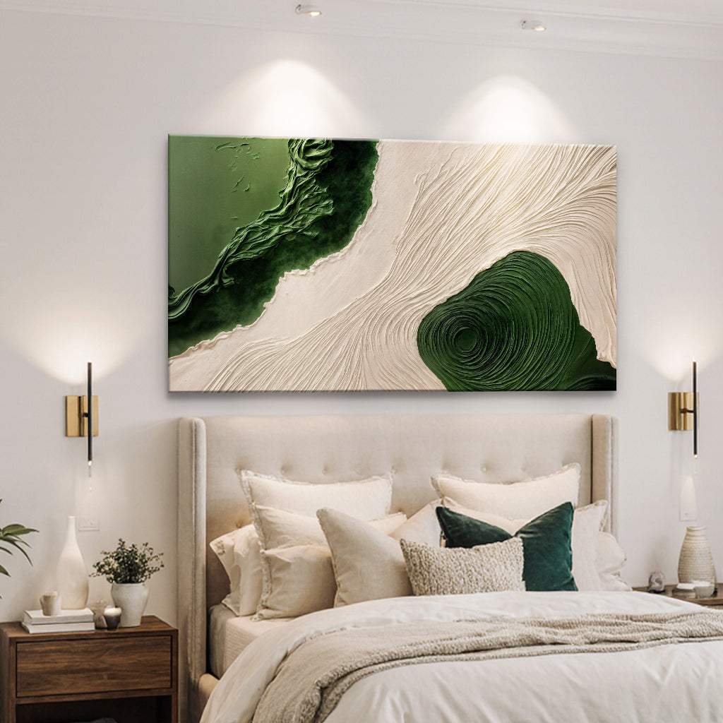 Green Rivers Abstract Wall Art XII - Tailored Canvases - Flyclothing LLC