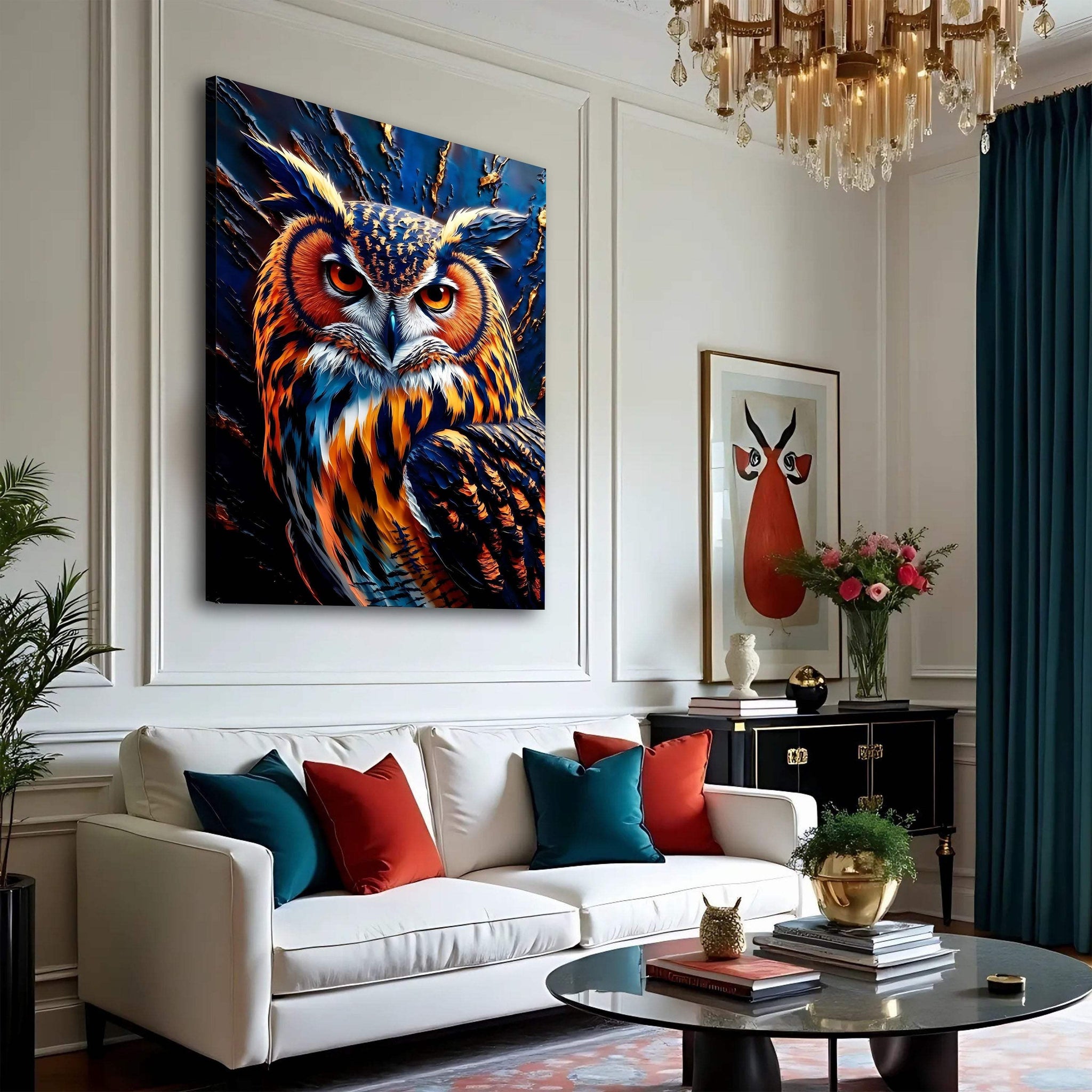 Abstract Owl Wall Art - Tailored Canvases - Flyclothing LLC