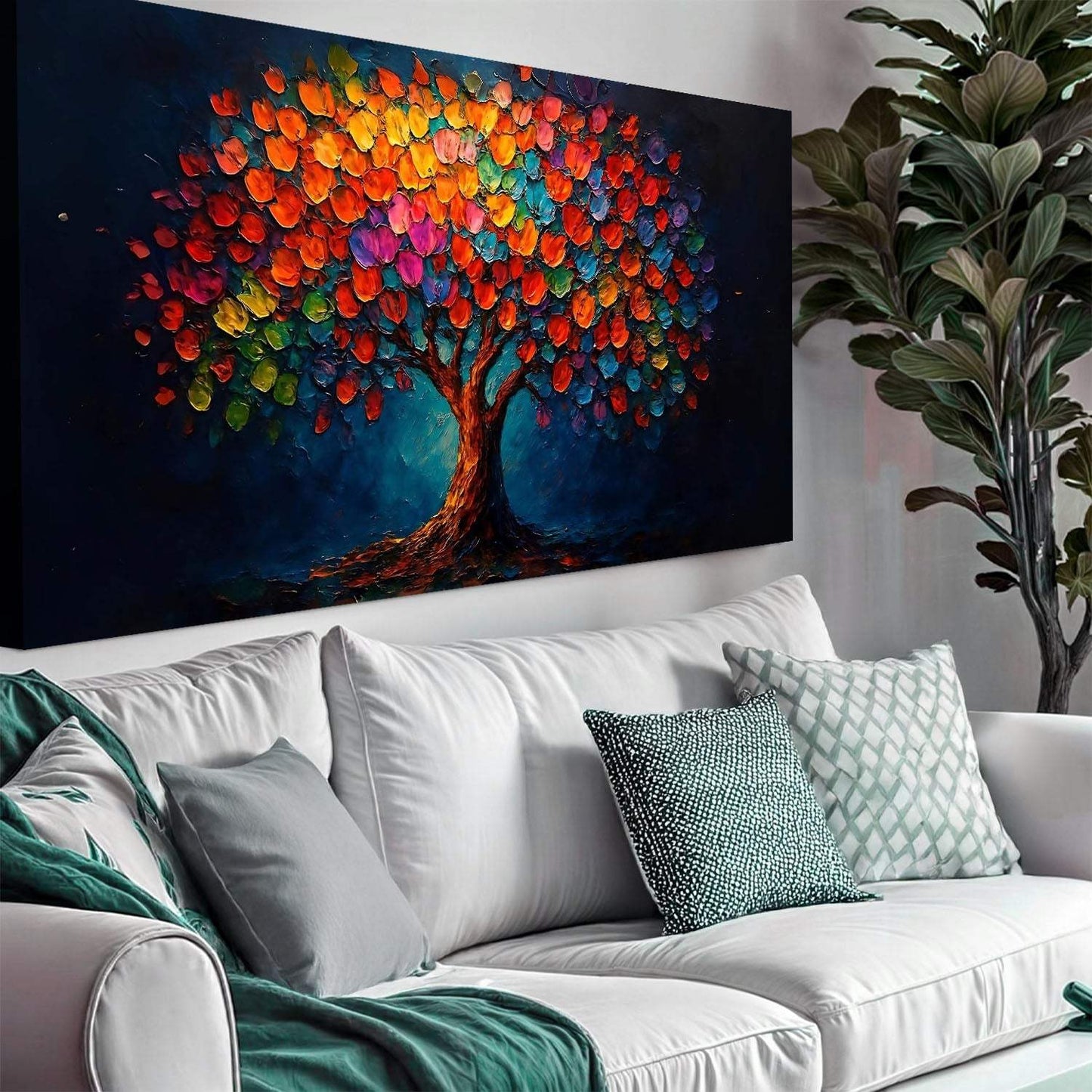 Rainbow Bloom Wall Art - Tailored Canvases - Flyclothing LLC