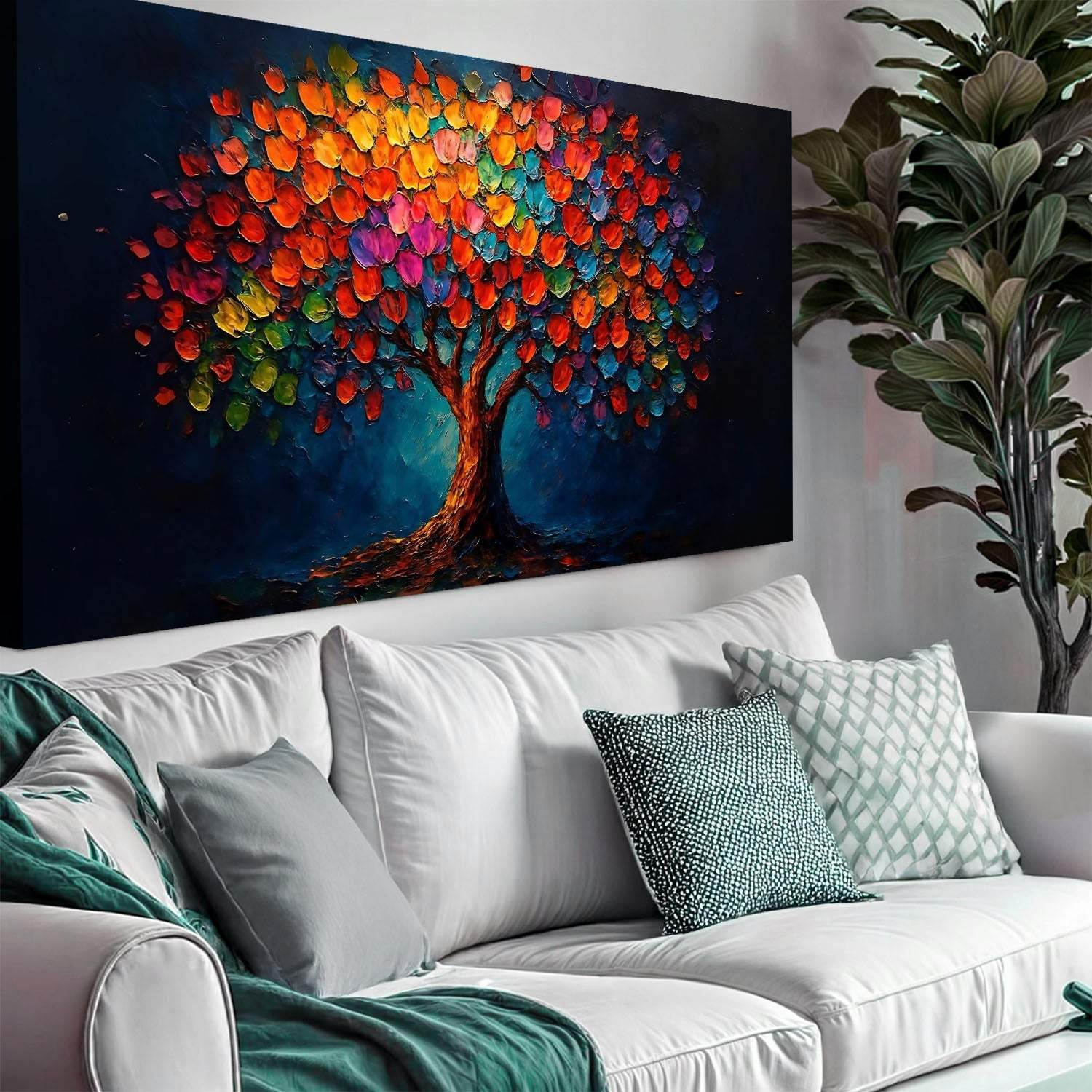 Rainbow Bloom Wall Art - Tailored Canvases - Flyclothing LLC