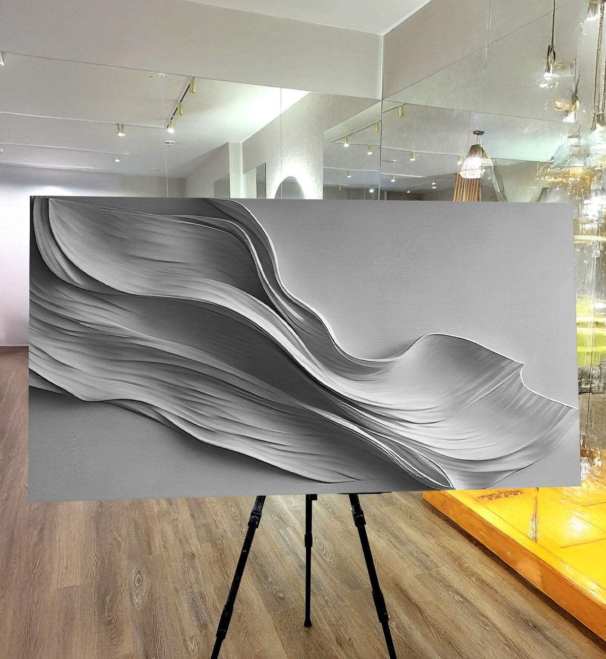 Stormy Gray Minimalist Wall Art - Tailored Canvases - Flyclothing LLC