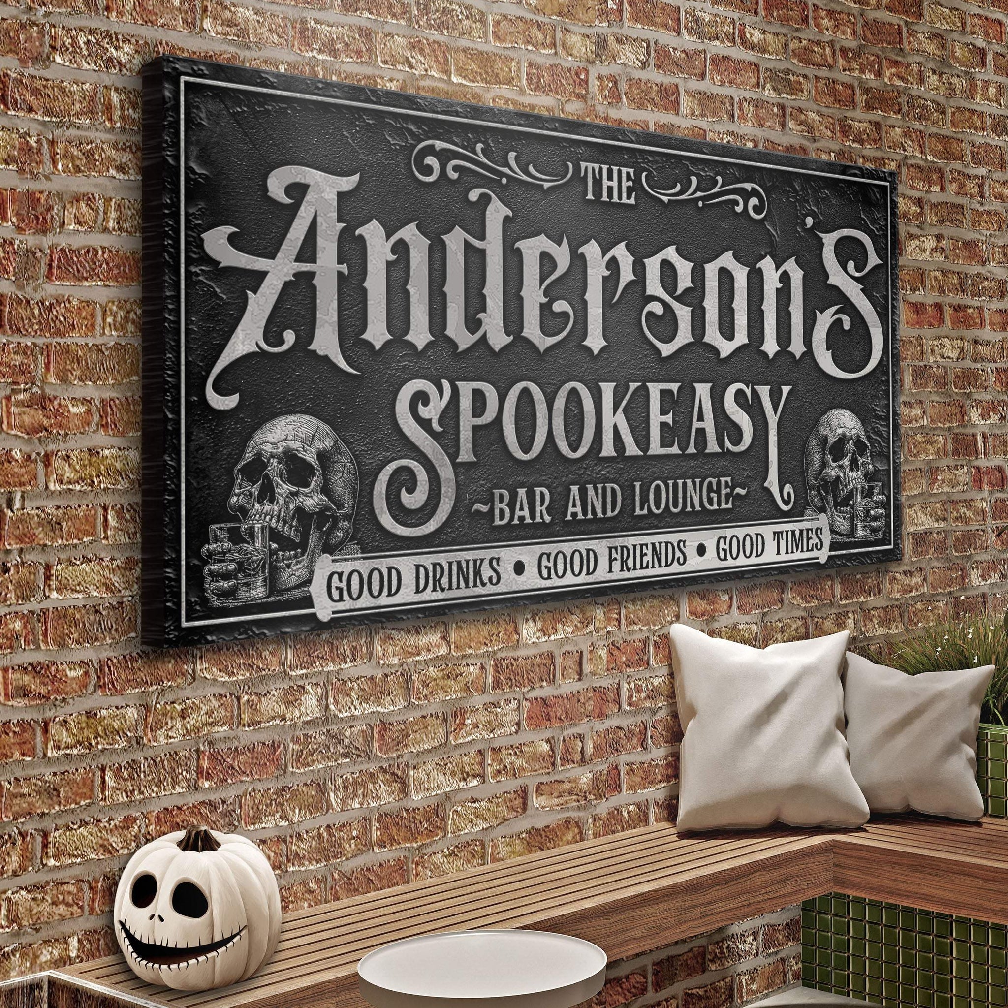 Personalized Spookeasy Bar Sign II - Tailored Canvases - Flyclothing LLC