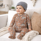 Wild Wrangler/Brown Western Baby Boy Bamboo Zipper Romper - Tesa Babe - Flyclothing LLC