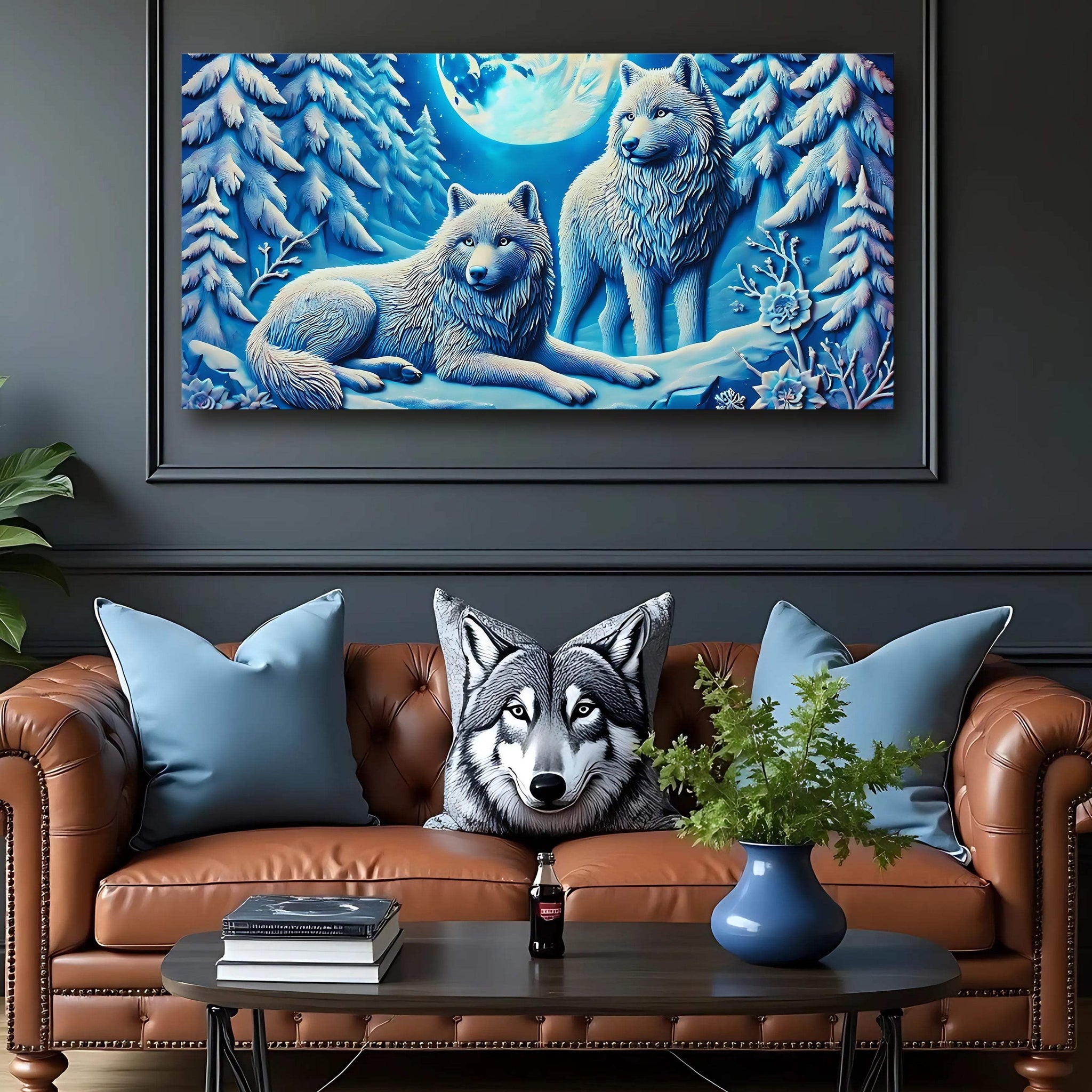 3D Wolves Wall Art V - Tailored Canvases - Flyclothing LLC