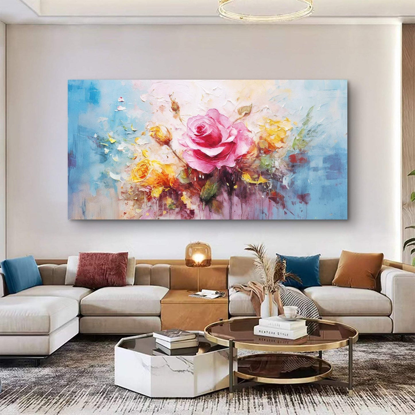 Rose Flower Wall Art - Tailored Canvases - Flyclothing LLC