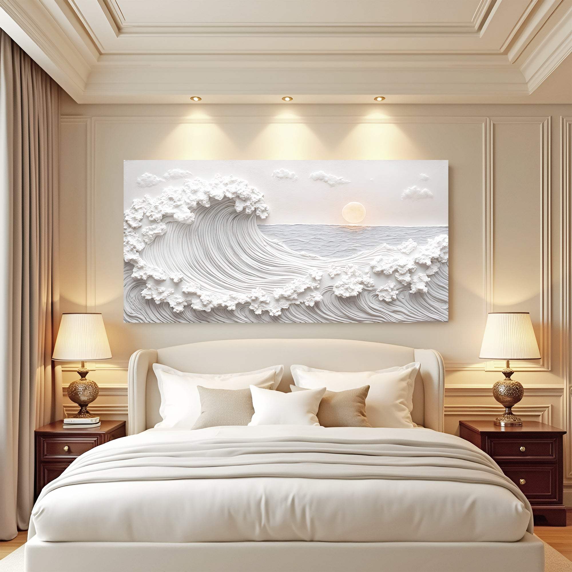 Ocean Waves Abstract Wall Art - Tailored Canvases - Flyclothing LLC