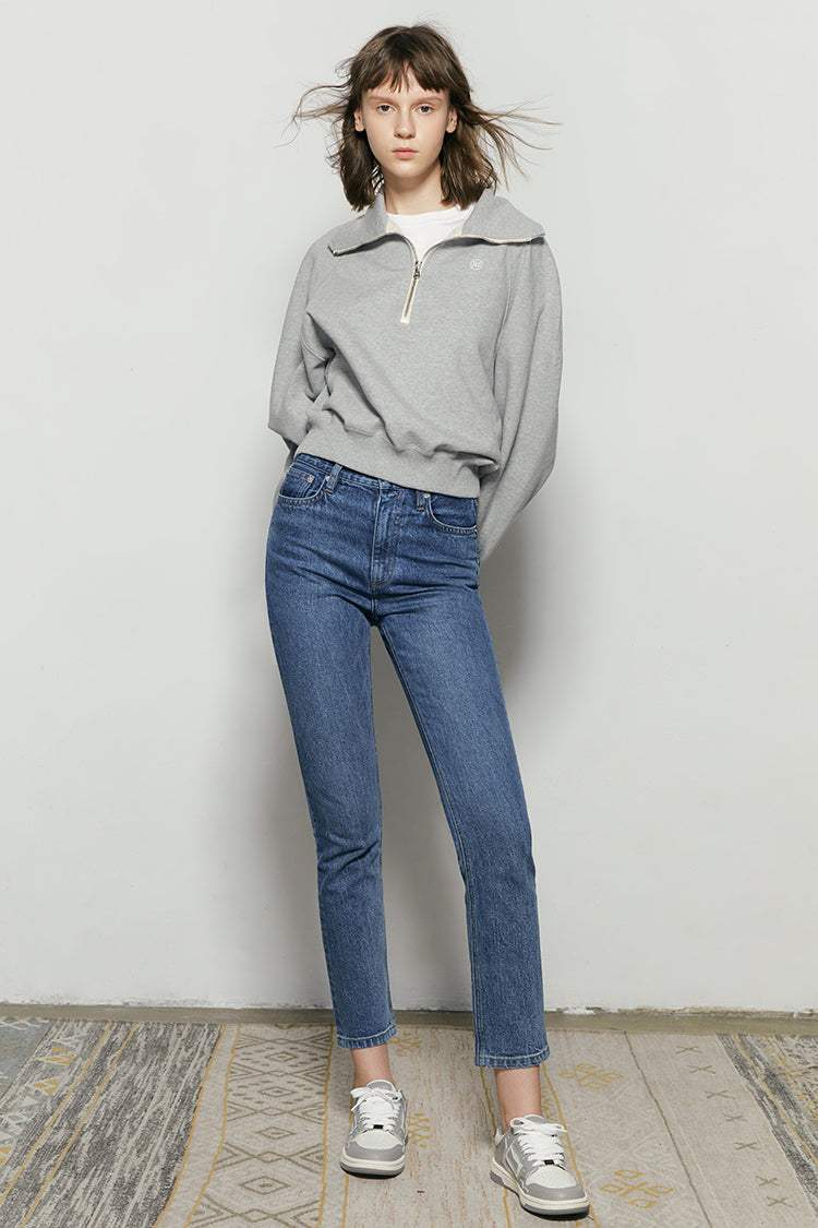 Two Shots High Rise Straight Crop Jeans HJ013 - Hey Joanie - Flyclothing LLC