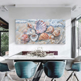 Sea Shells Modern Coastal Wall Art - Tailored Canvases - Flyclothing LLC