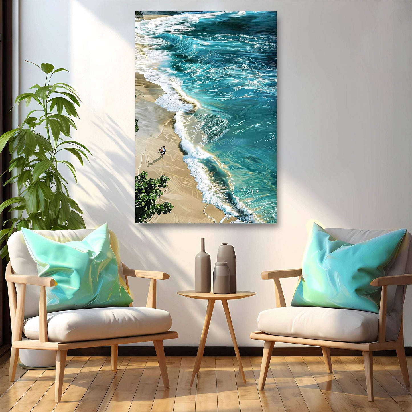 Beachfront Painting Coastal Wall Art II - Tailored Canvases - Flyclothing LLC