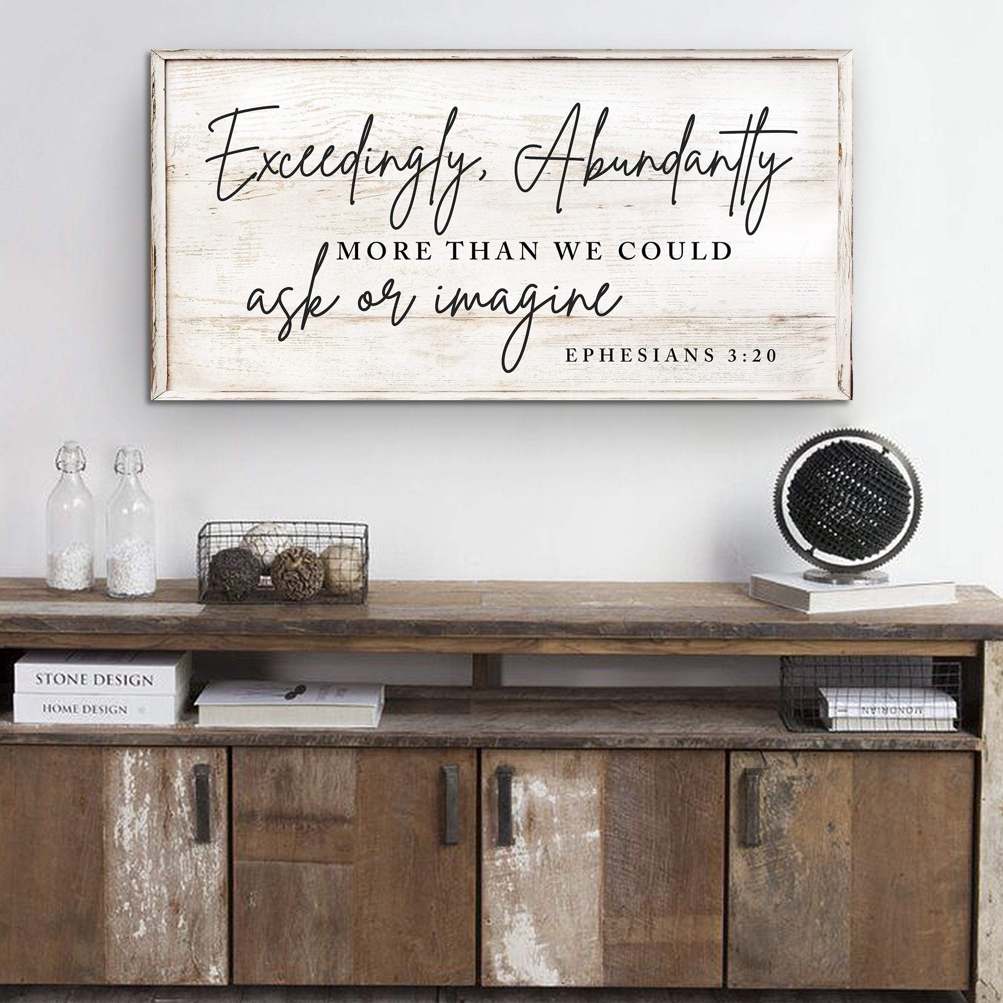 Exceedingly, Abundantly More Than We Could Ask Or Imagine Faith Sign III - Tailored Canvases - Flyclothing LLC