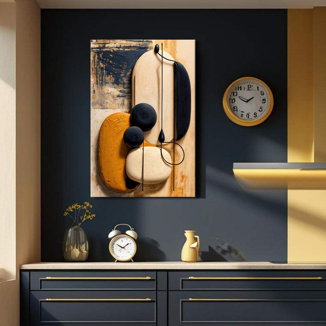 Orange Abstract Harmony Wall Art - Tailored Canvases - Flyclothing LLC