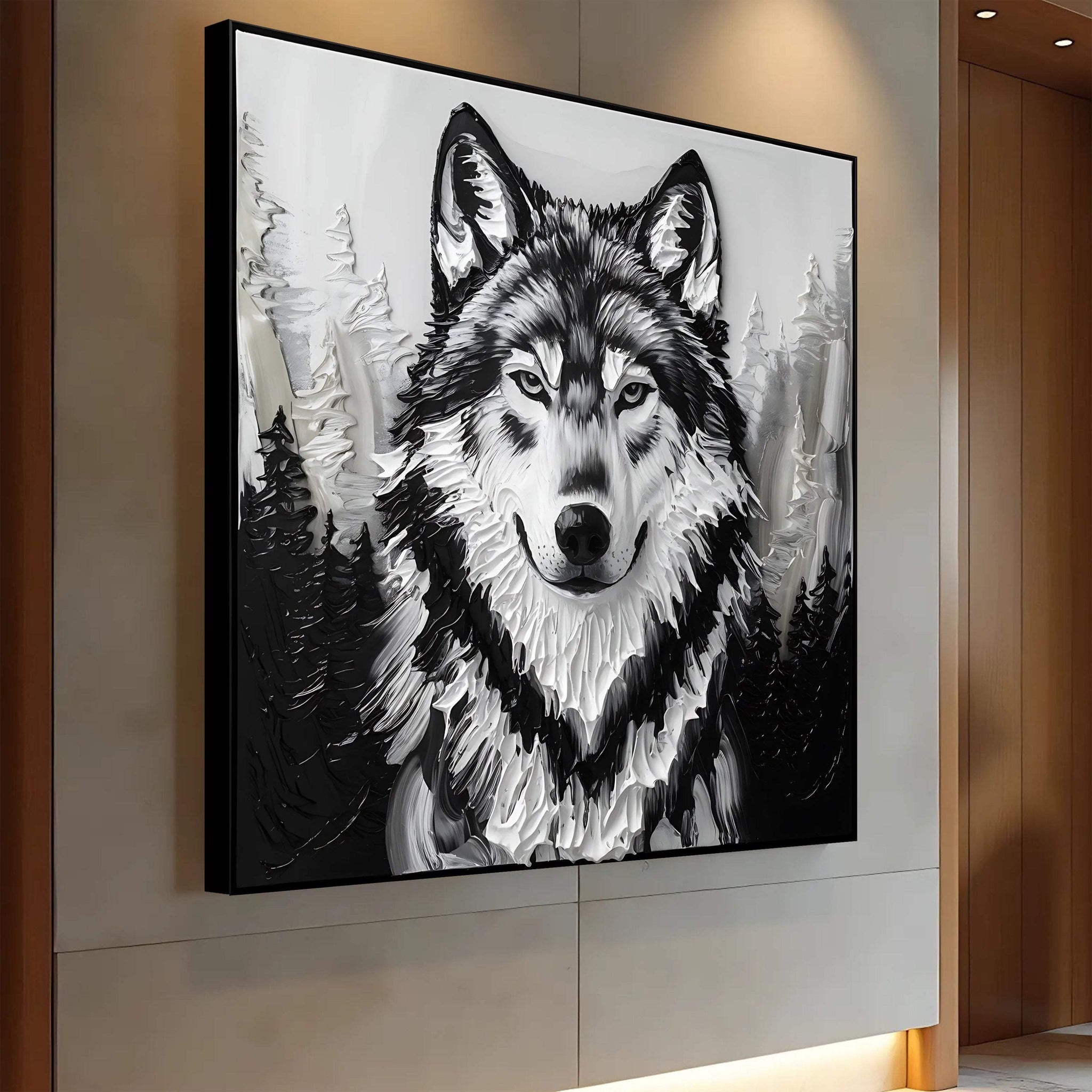3D Wolf Wall Art IV - Tailored Canvases - Flyclothing LLC