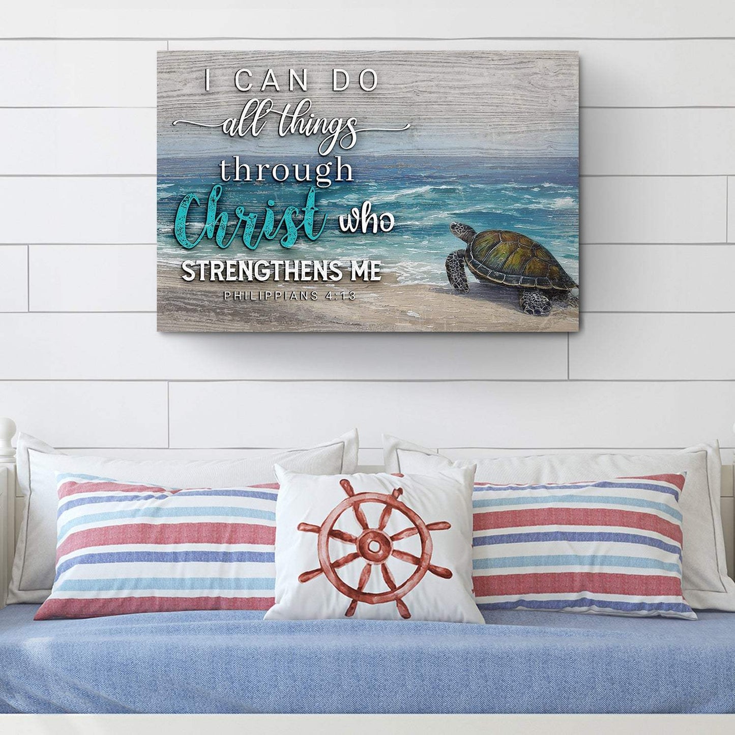 I Can Do All Things Through Christ Faith Sign IV - Tailored Canvases - Flyclothing LLC
