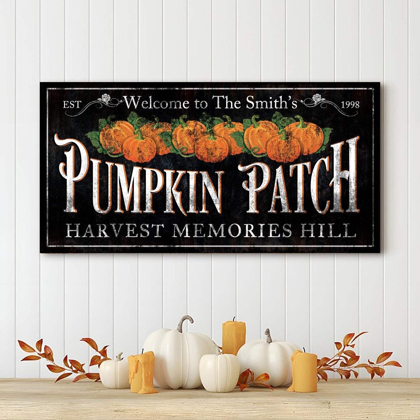 Personalized Pumpkin Patch Sign IX - Tailored Canvases - Flyclothing LLC