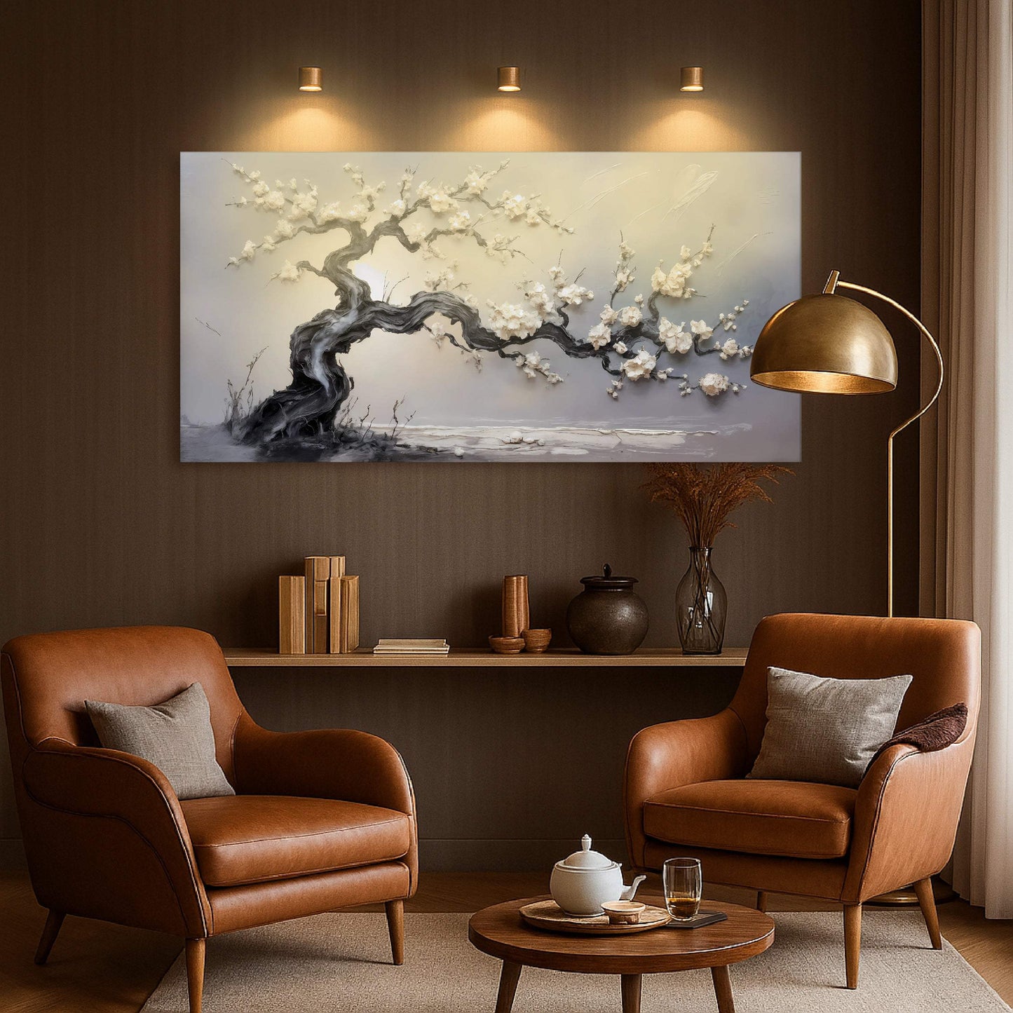 White Blossom Wall Art - Tailored Canvases - Flyclothing LLC