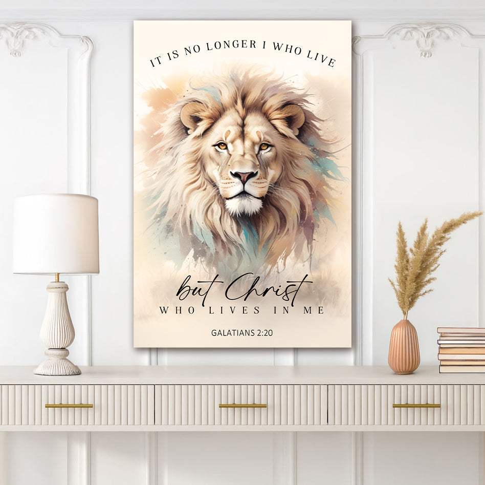 Galatians 2:20 - Christ Who Lives In Me Faith Sign - Tailored Canvases - Flyclothing LLC